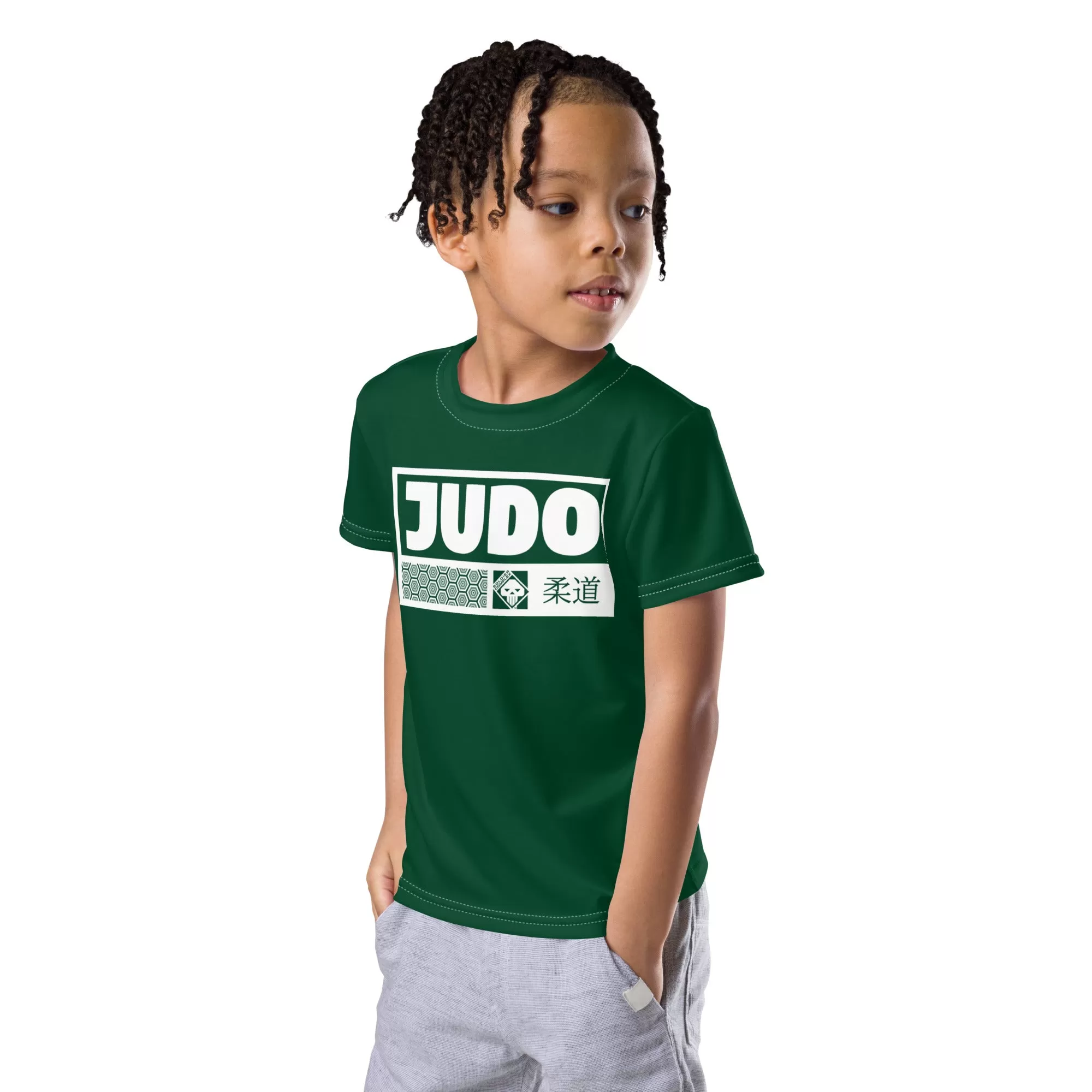 Sun-Safe Play: Boy's Short Sleeve Judo Rash Guard - Sherwood Forest