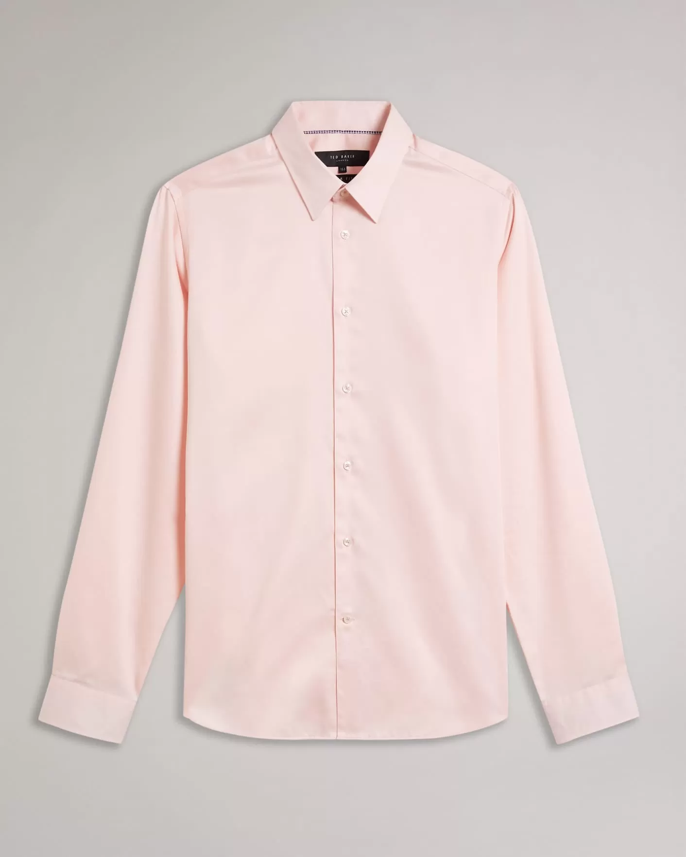 Ted Baker Maelor Core Long Sleeve Slim Fit Shirt Pale Pink UK 17.5" Neck