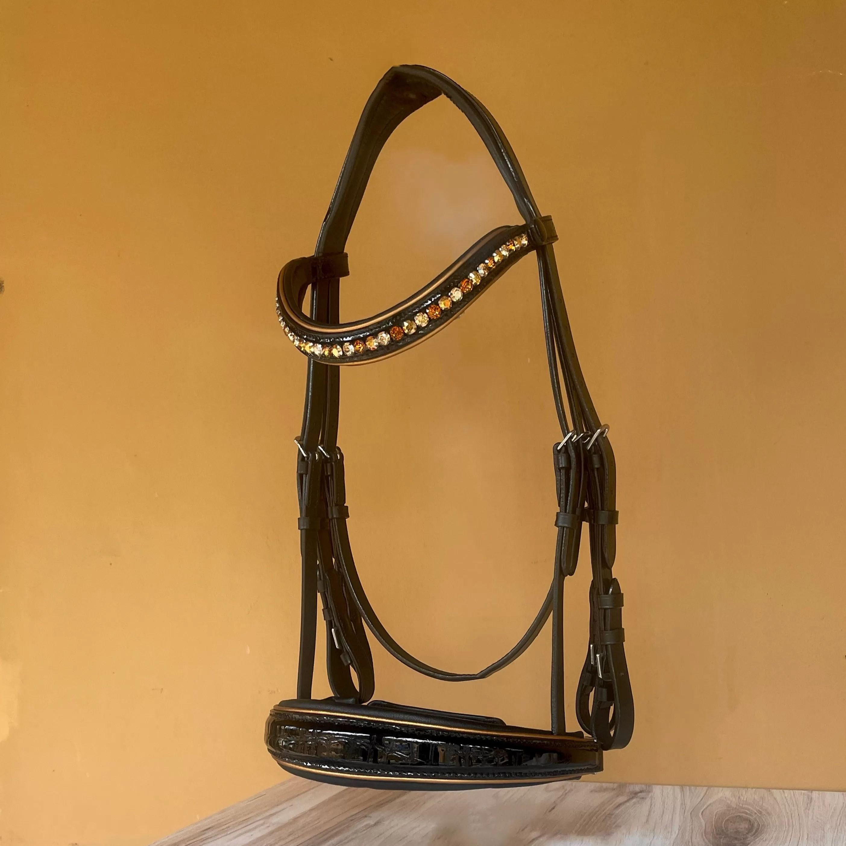 The Josey - Black Patent Double Bridle