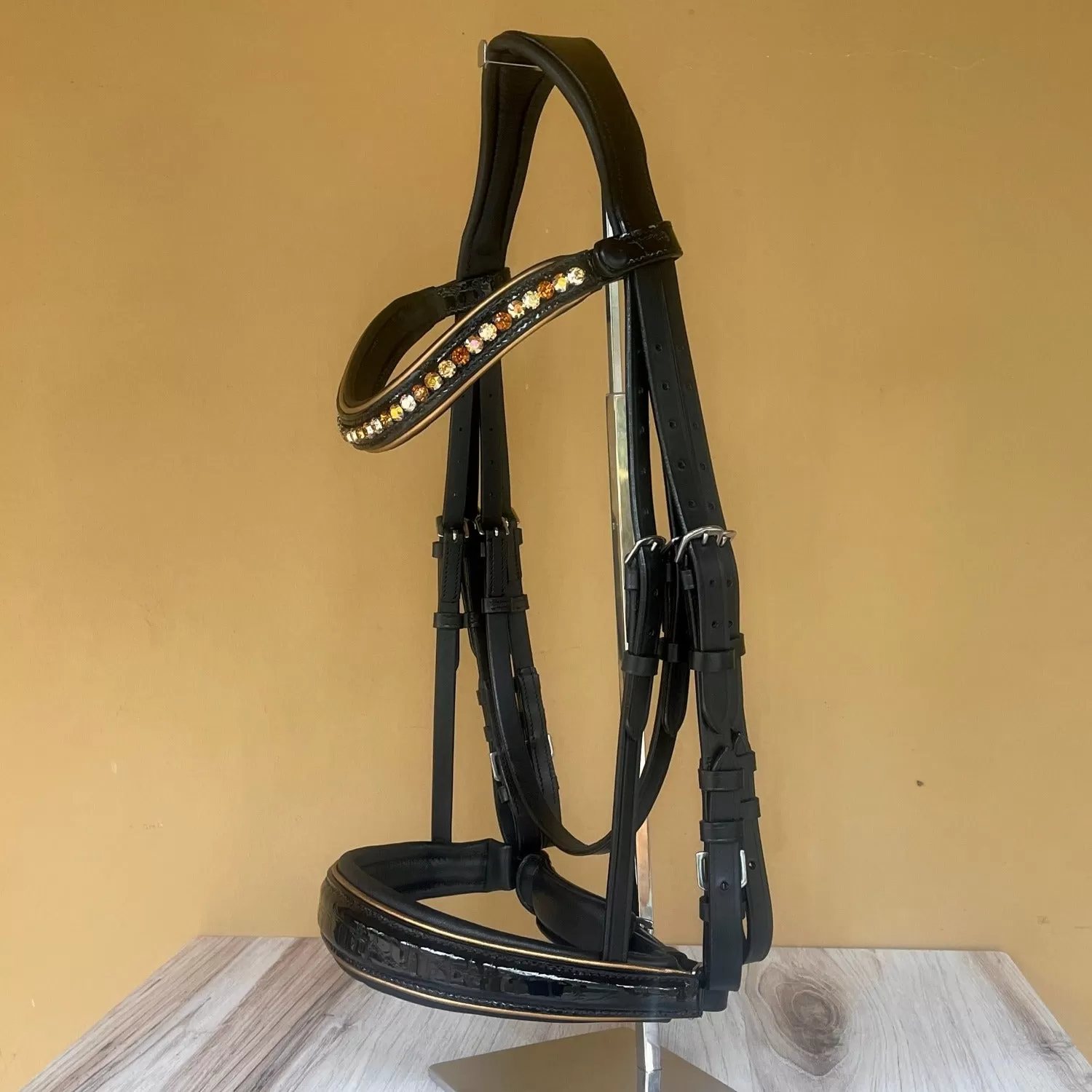 The Josey - Black Patent Double Bridle