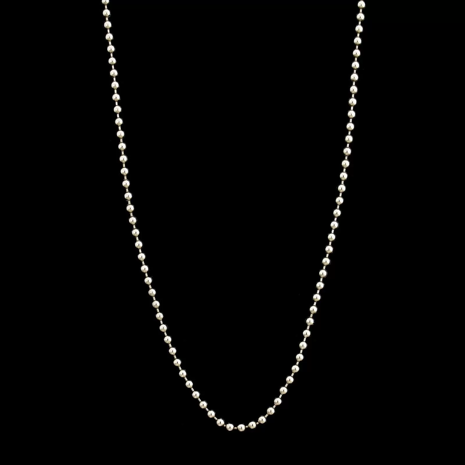 Tiffany & Co. Sterling Silver Estate Beaded Chain