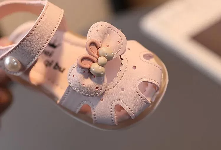 Toddler Sandals: TH417 Rabbit Ear Baby Girl Casual Shoes with Cute Butterfly-knot