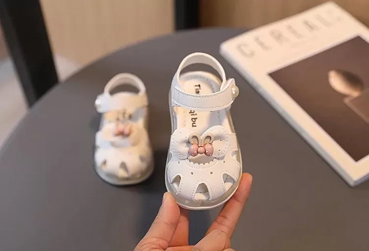 Toddler Sandals: TH417 Rabbit Ear Baby Girl Casual Shoes with Cute Butterfly-knot