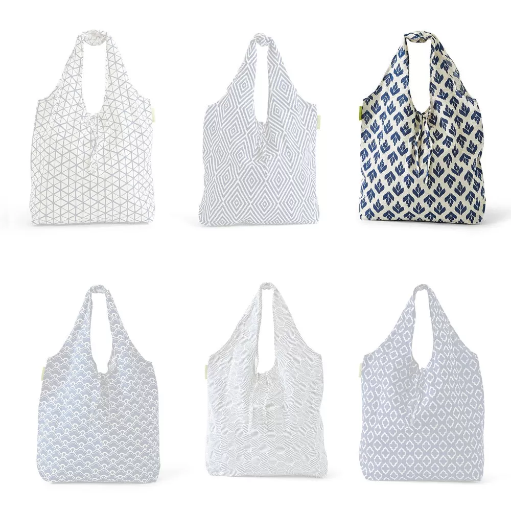 Two's Company Chinoiserie Blue & White Reusable Market Bag