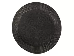 VINYL ROUND BLACK PLACEMAT