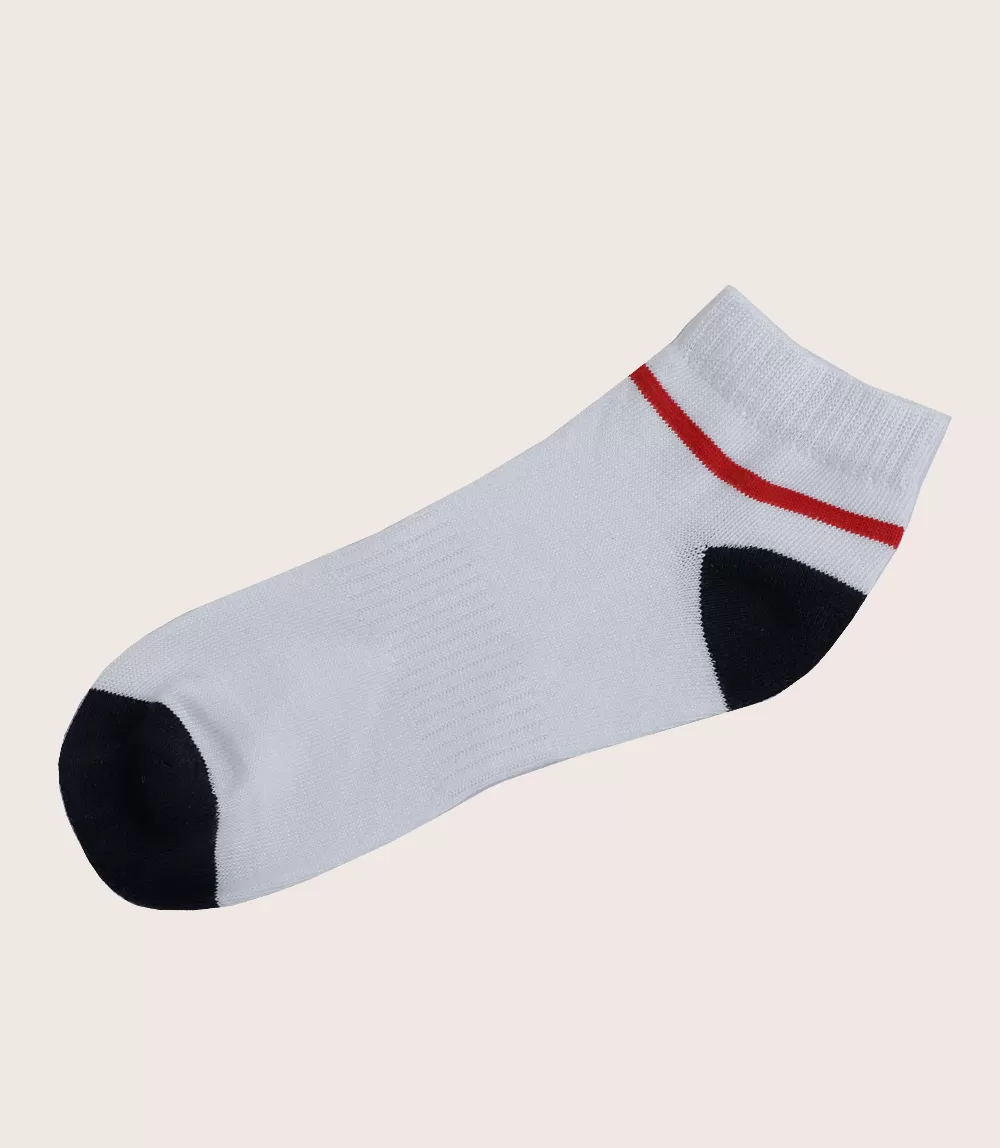 WA1004-WHITE-BLUE-Ankle Socks For Men