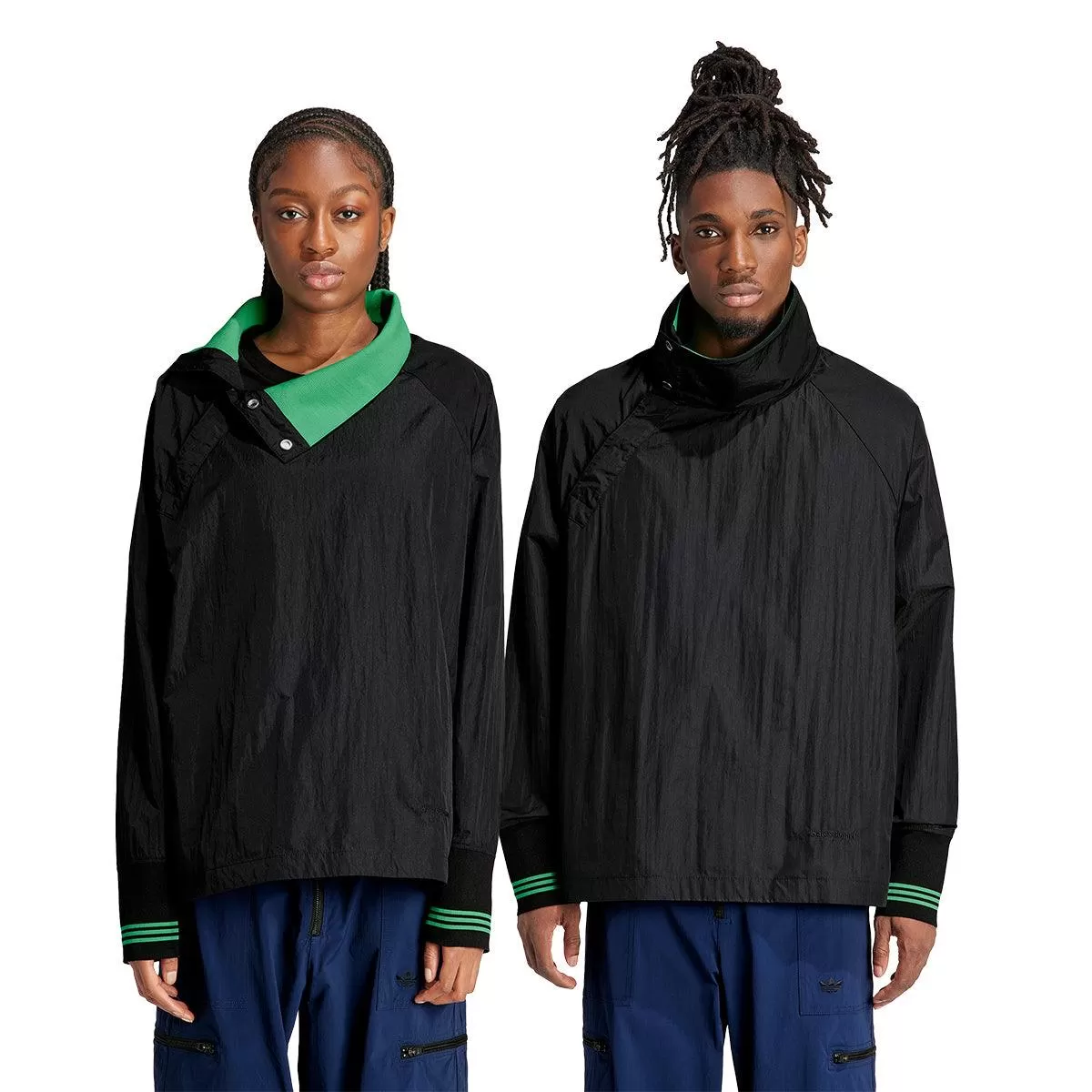   Wales Bonner Statement Nylon Track Top 'Black'