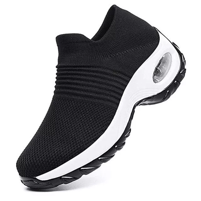 Women Sneakers Fashion Breathable Mesh Casual Shoes Platform Sneakers Men Platform Slip-On Sneakers Walking Running Shoes