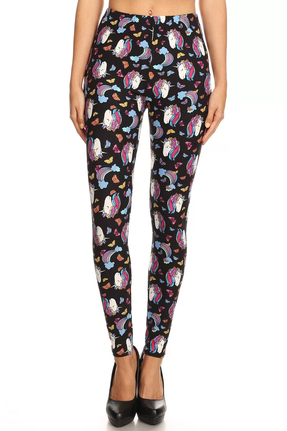 Women's 3X 5X Unicorn Dream Pattern Printed Leggings