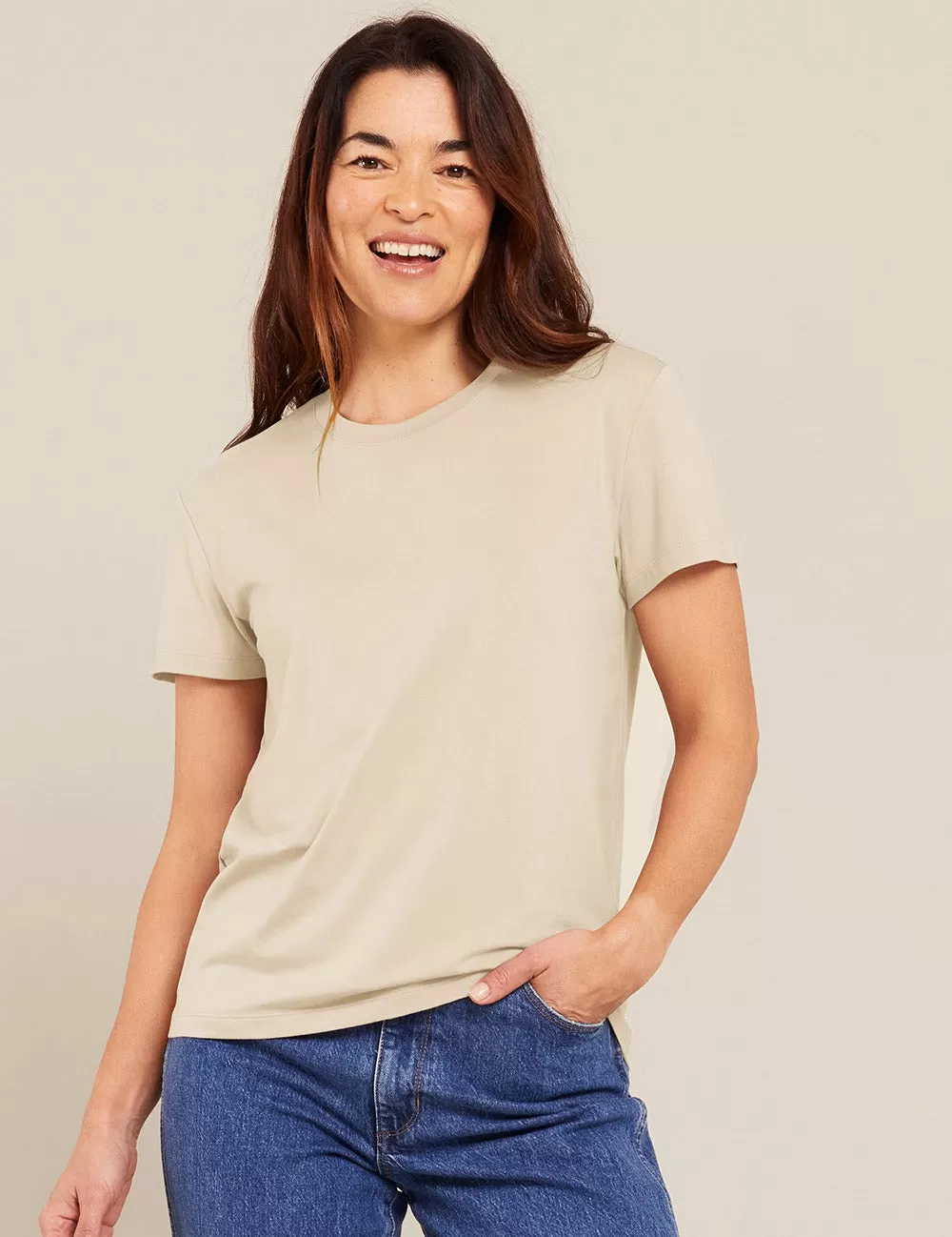 Women's Classic Crew Neck T-Shirt - Stone