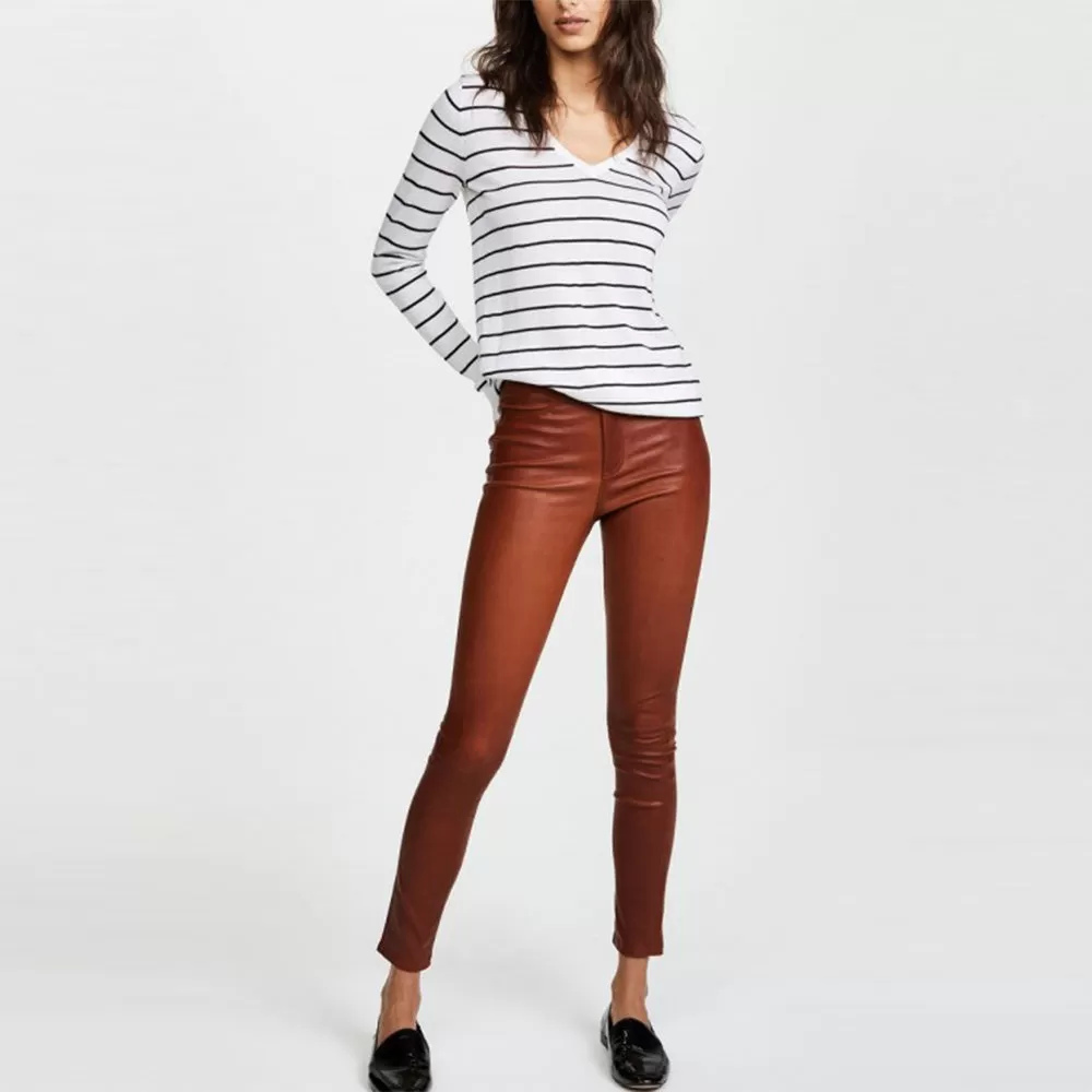 Women's Leather Jeans - Naomi