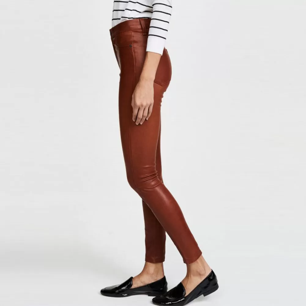 Women's Leather Jeans - Naomi