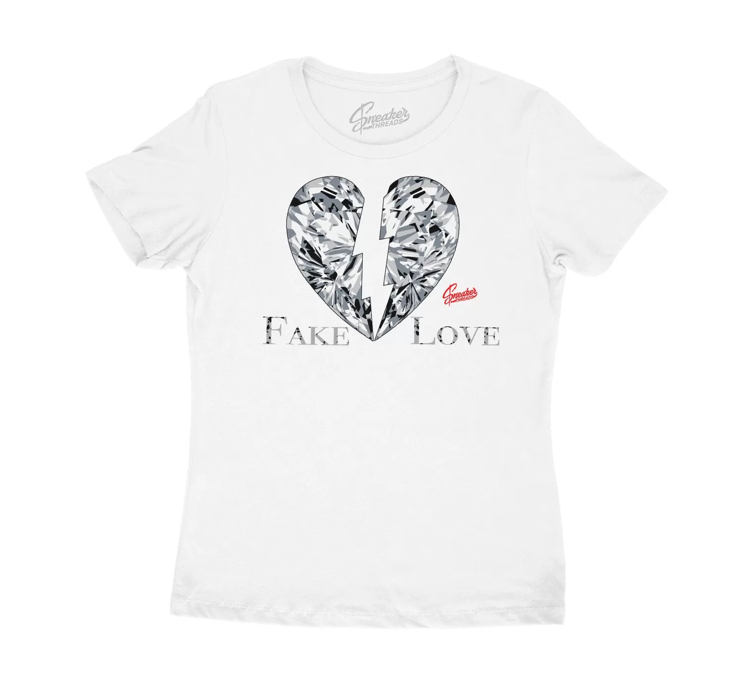 Womens White Oreo 4 Shirt - Love - White