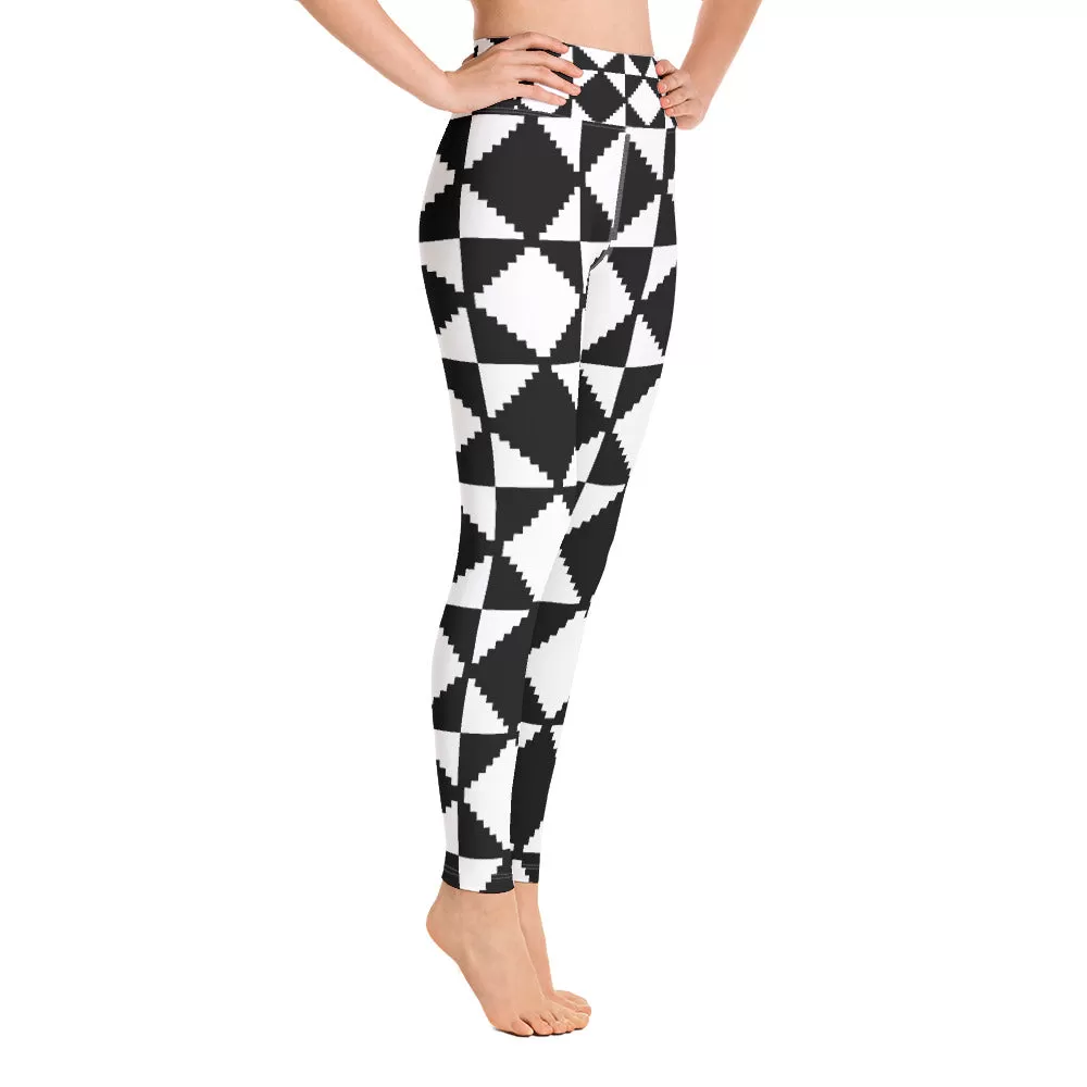 Yoga Leggings- Abstract Tile