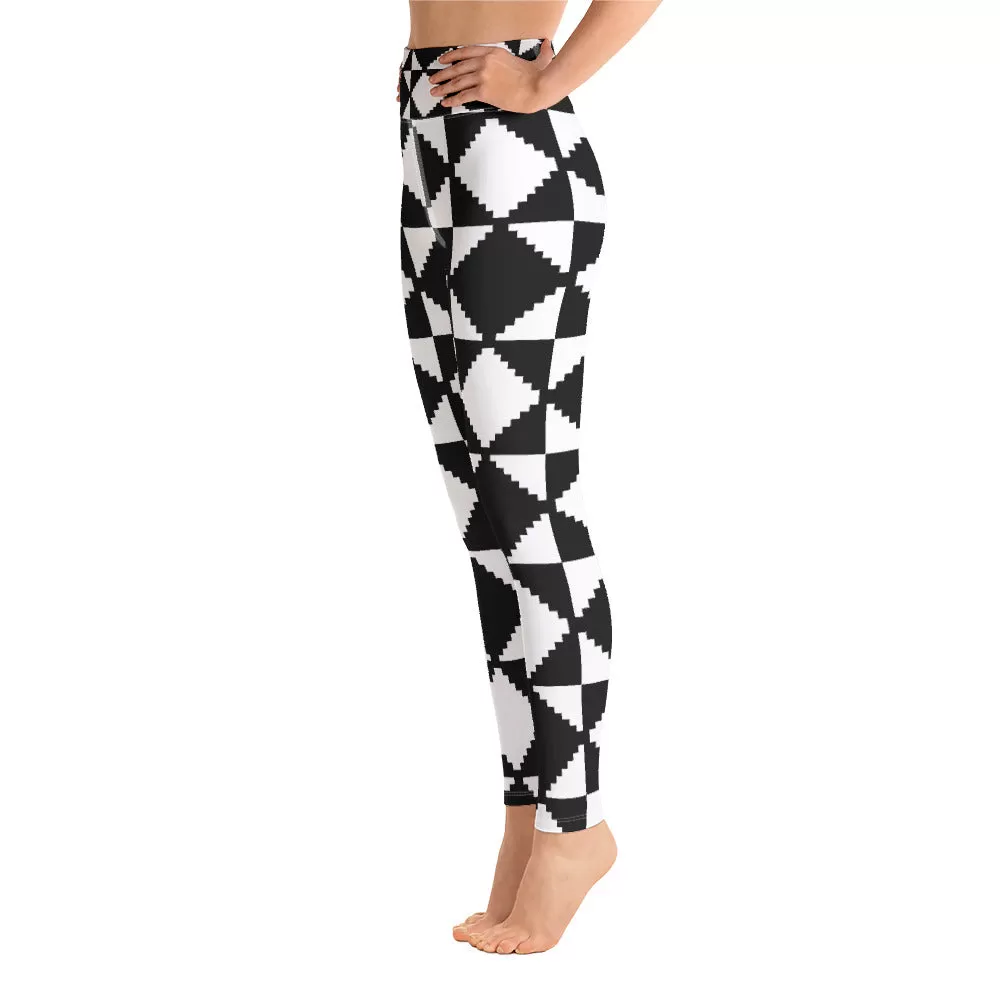 Yoga Leggings- Abstract Tile