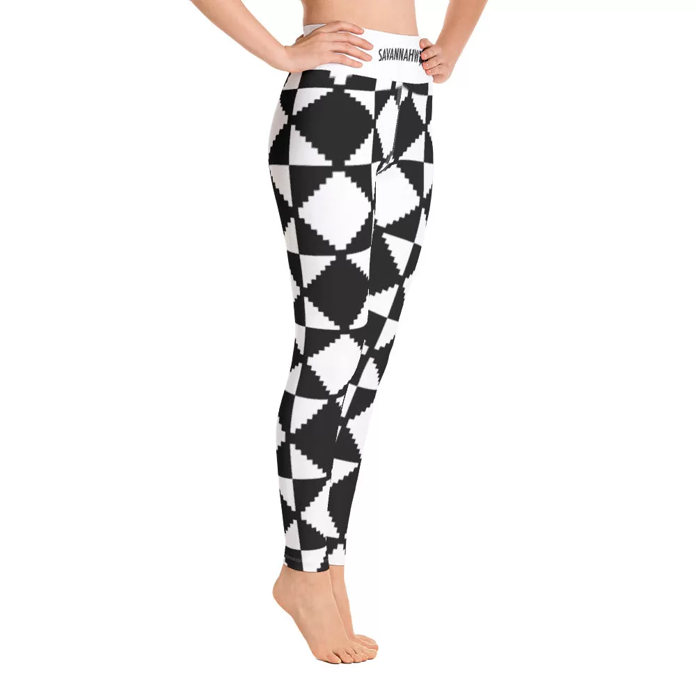 Yoga Leggings- Abstract Tile