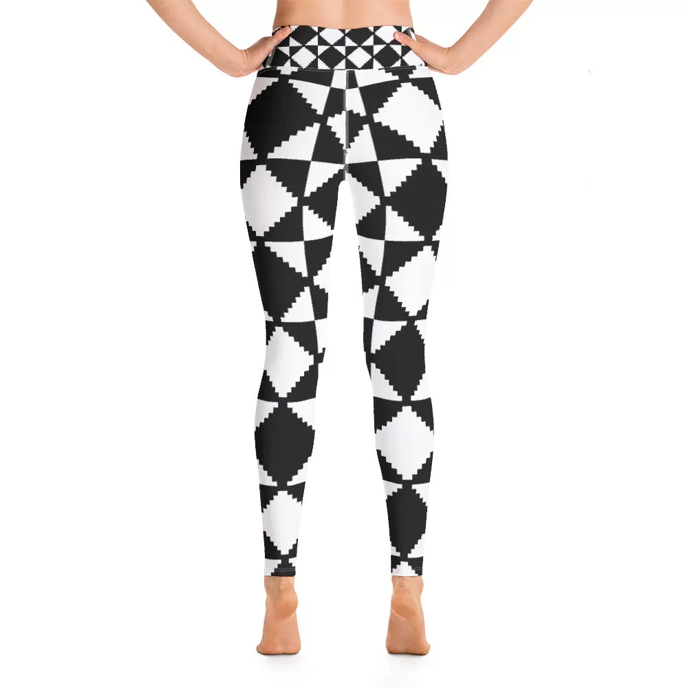 Yoga Leggings- Abstract Tile