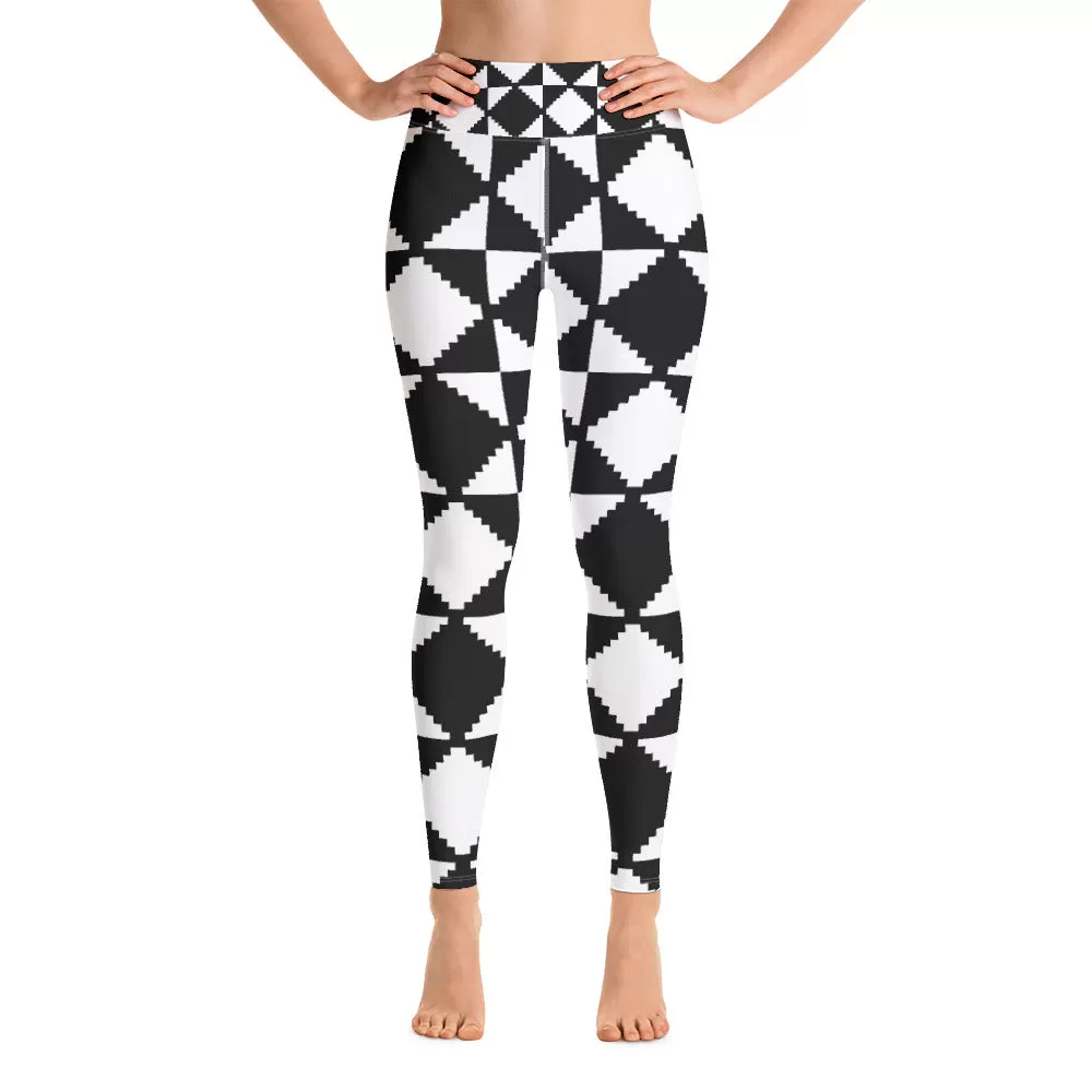 Yoga Leggings- Abstract Tile