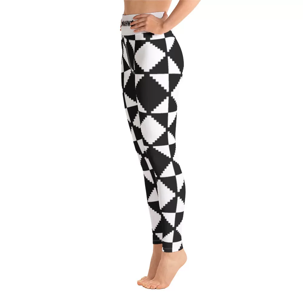 Yoga Leggings- Abstract Tile