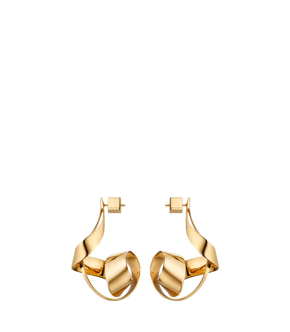 Éole Spiral Earrings - 24 carat gold-gilded